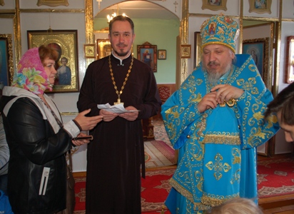 Е.Н. Чупругина, отец Виталий, владыка Стефан