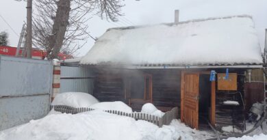 В Корме на выходных горела баня